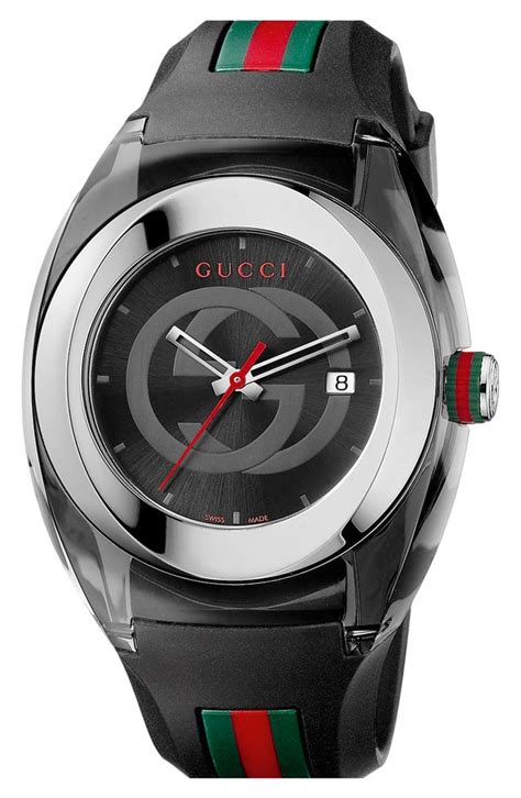 rubber gucci watch|gucci watch with rubber strap.